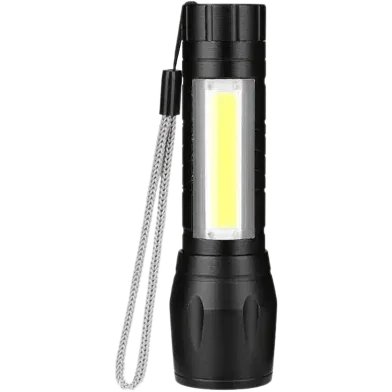 Multi Functional Usb Rechargeable LED Mini Flashlight - ips- Multicolor - Rokomari product